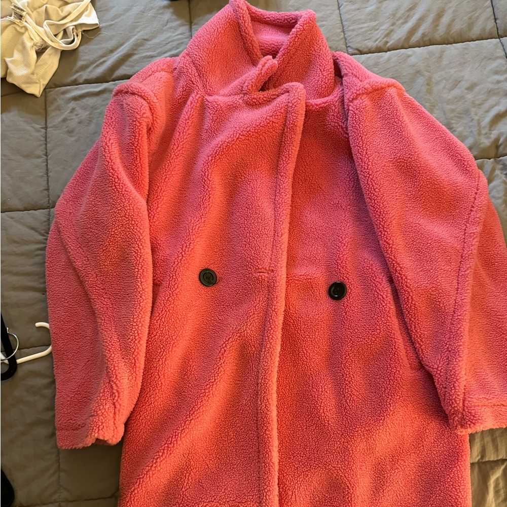 Pink fluffy coat